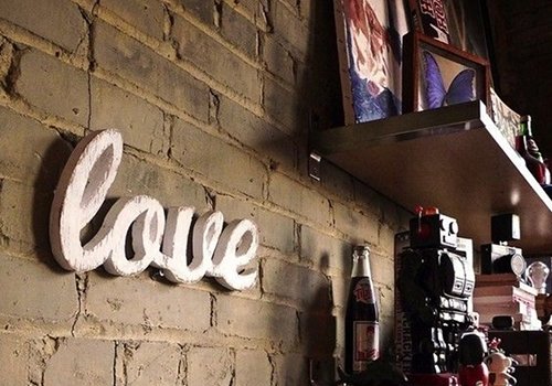 Wall word art "Love" made of wood