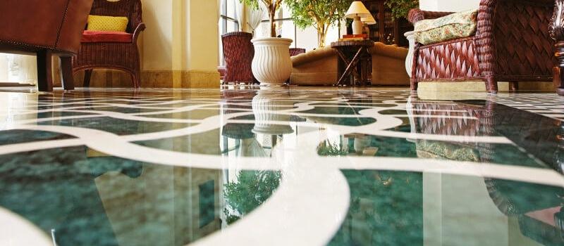 close up of a polished marble floor