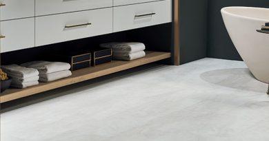mannington adura rigid vinyl flooring in bathroom