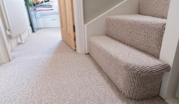 bright, functional berber staircase carpet